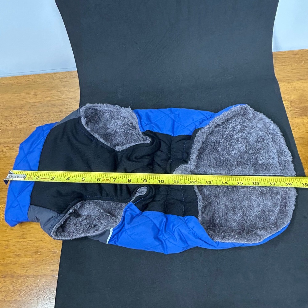 JoyDaog Blue Winter Dog Coat Medium Puppy Jacket Fleece Lined Large - Picture 4 of 7